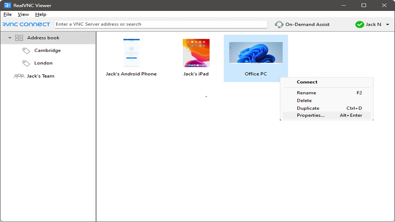 نرم افزار RealVNC Viewer